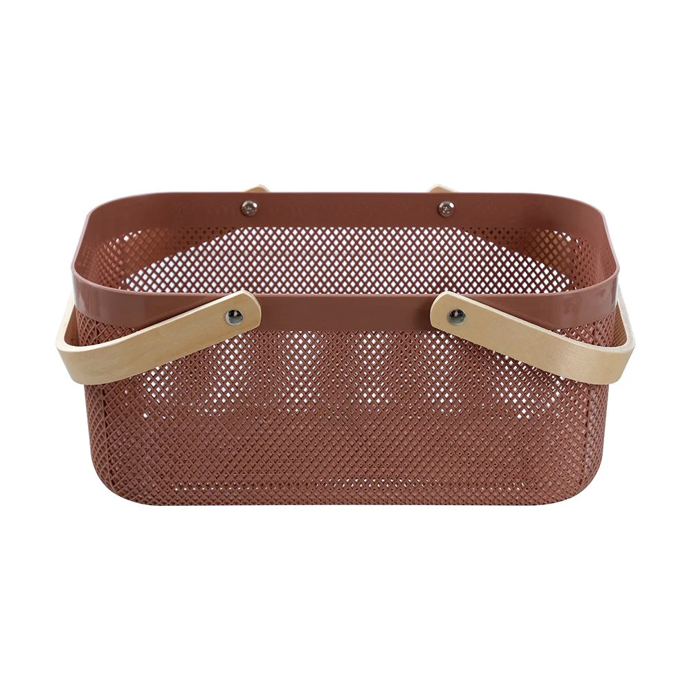MESH PLASTIC BASKET WOOD HANDLE 15L 40X24.5X18CM - Image 10