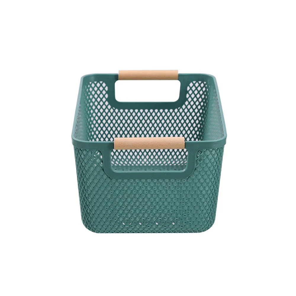 MESH PLASTIC BASKET WOOD HANDLE 7.5L 31X20X14CM - Image 10