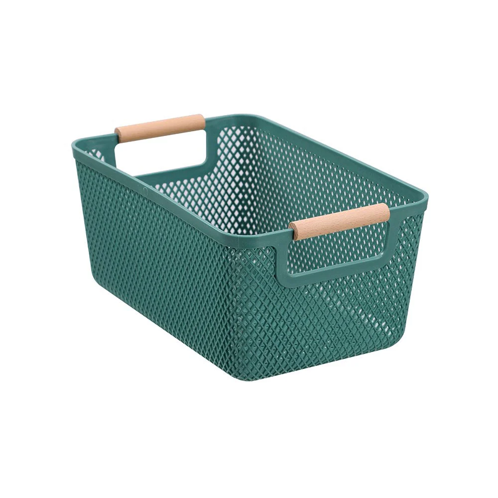 MESH PLASTIC BASKET WOOD HANDLE 7.5L 31X20X14CM - Image 11