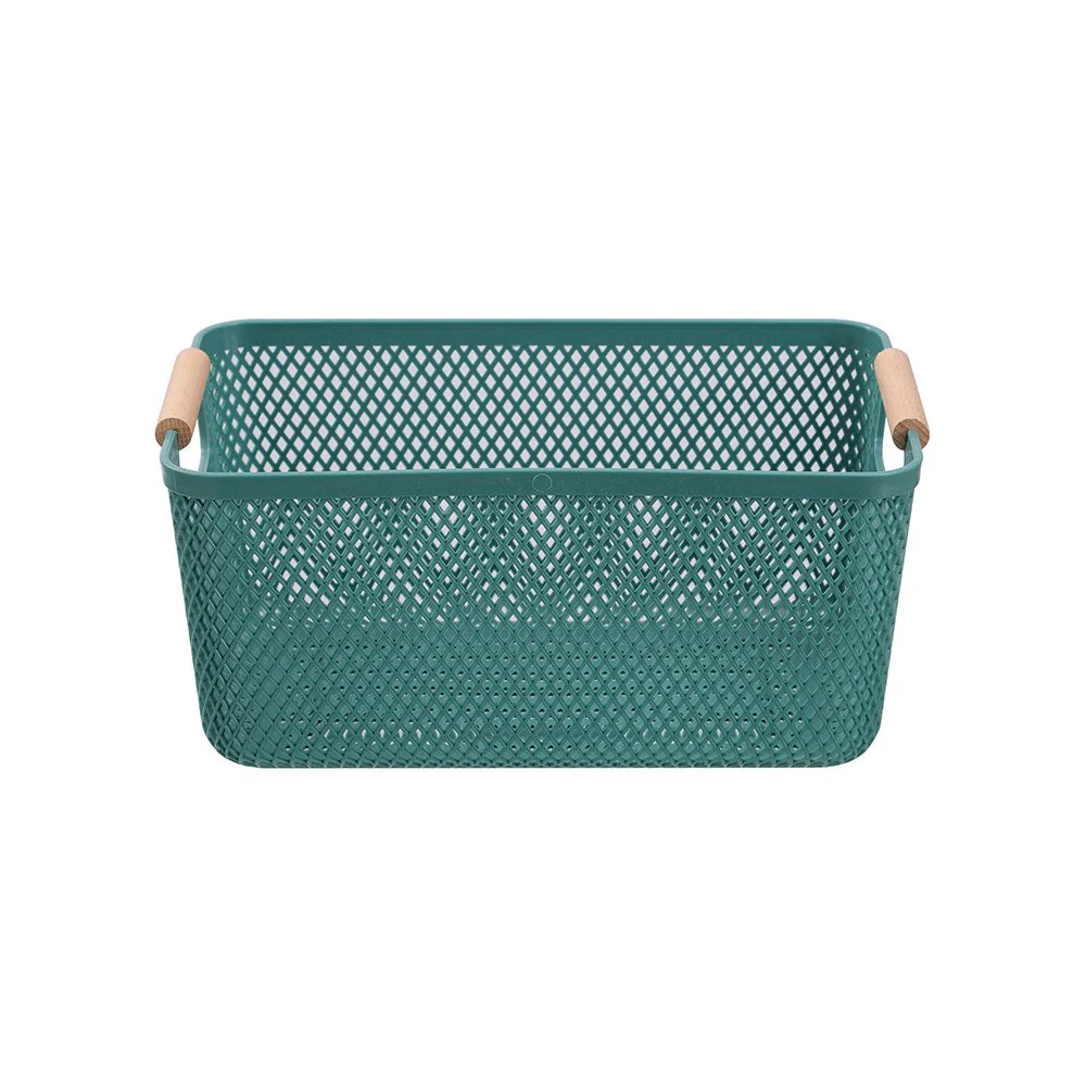 MESH PLASTIC BASKET WOOD HANDLE 7.5L 31X20X14CM - Image 12