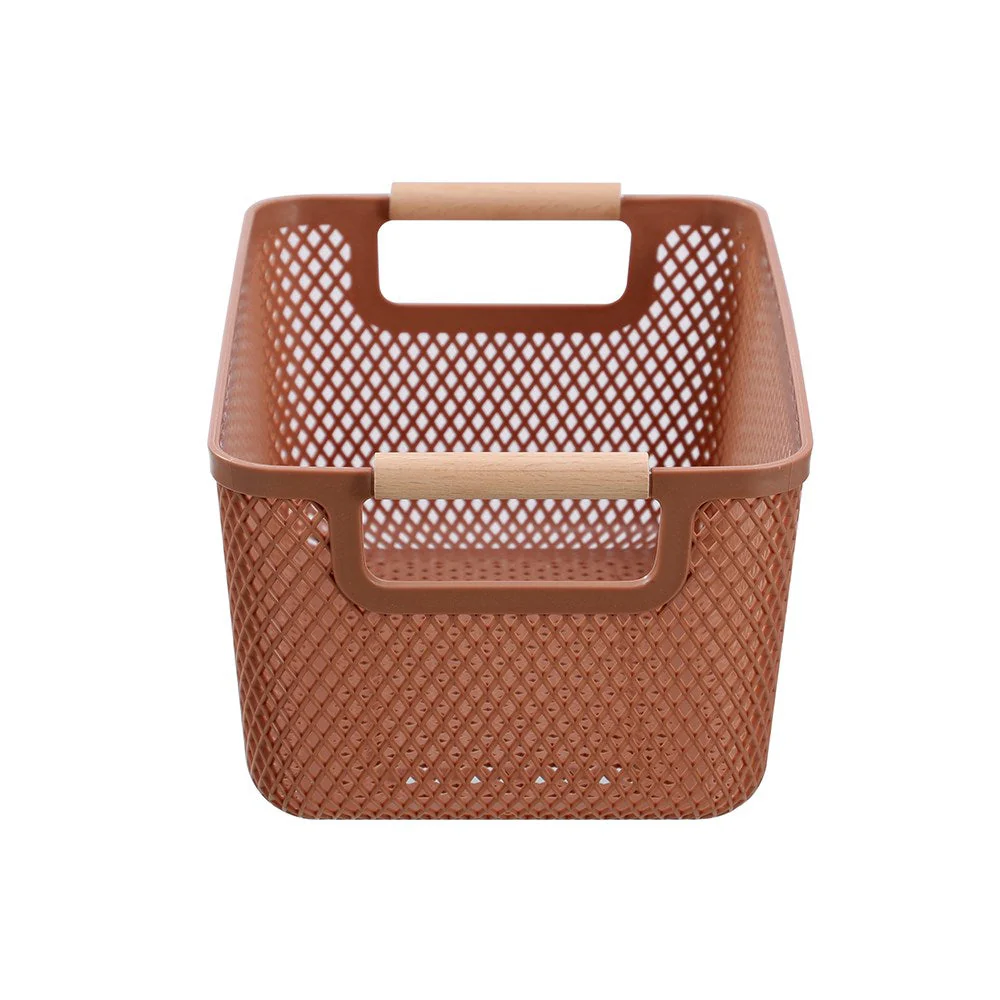 MESH PLASTIC BASKET WOOD HANDLE 7.5L 31X20X14CM - Image 6