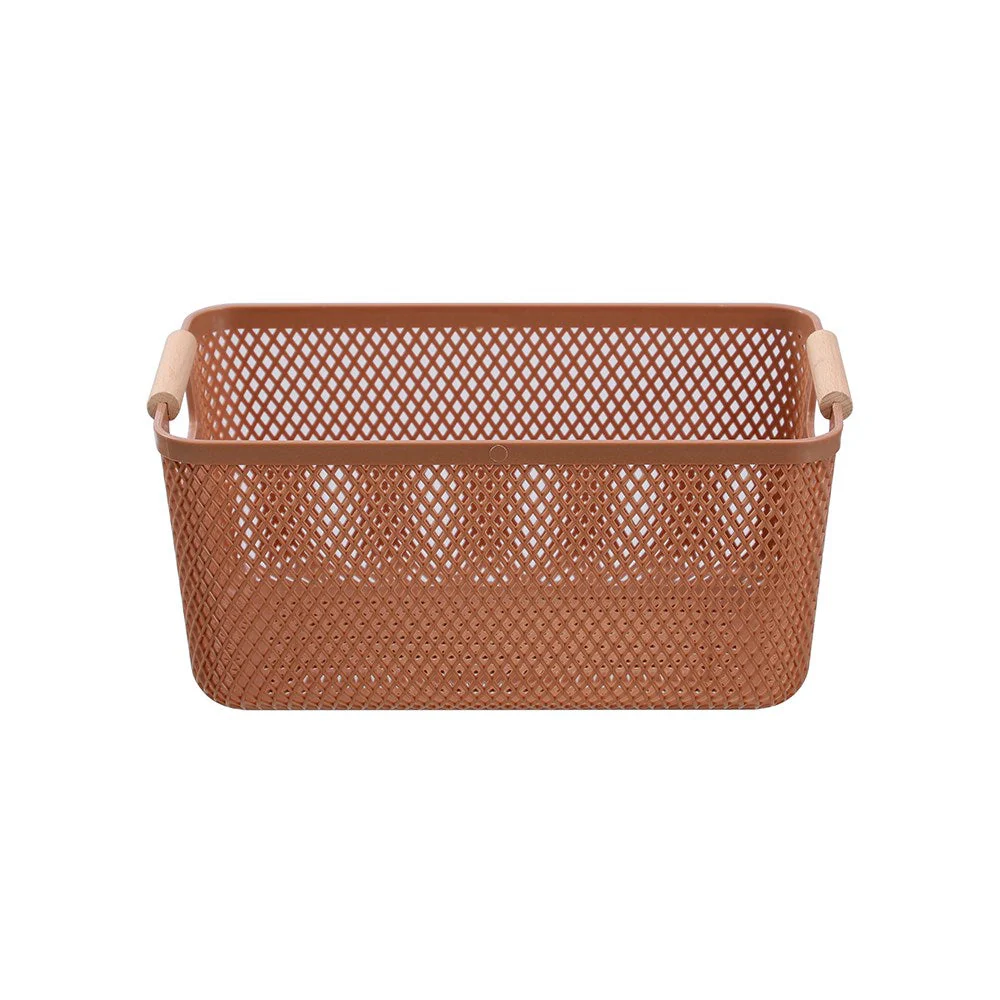 MESH PLASTIC BASKET WOOD HANDLE 7.5L 31X20X14CM - Image 8