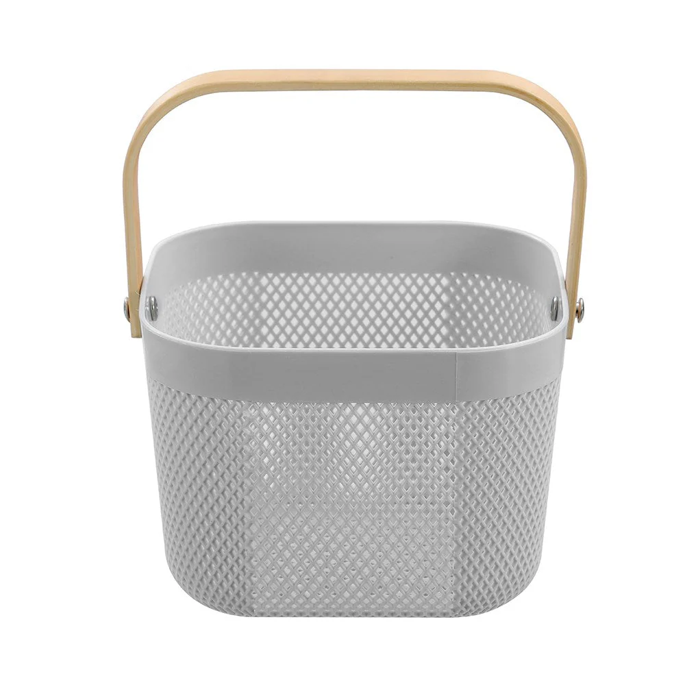 MESH PLASTIC BASKET WOOD HANDLE 8.5L 24.5X24.5X18CM - Image 10