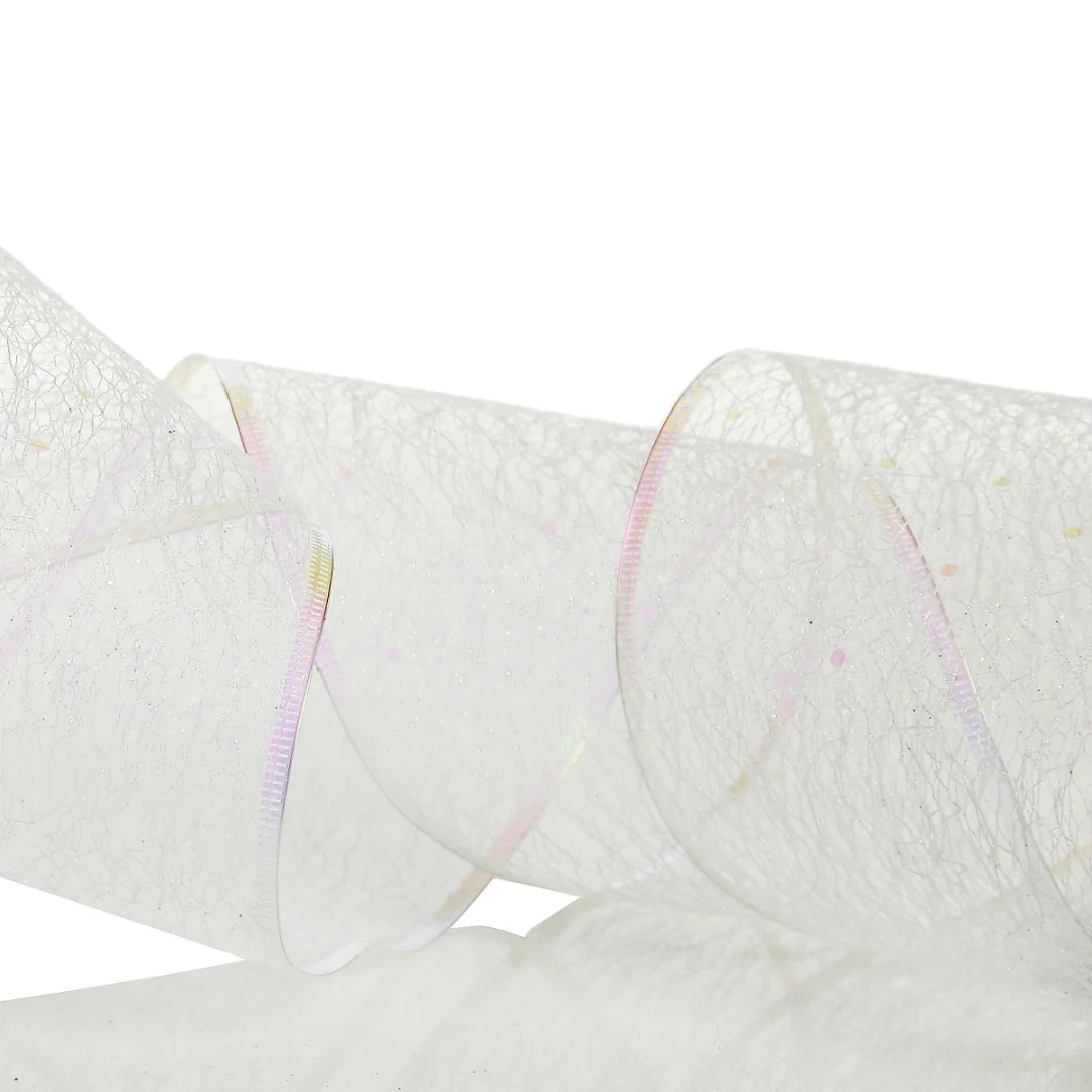Mesh Ribbon 10cmx10m White - Image 3