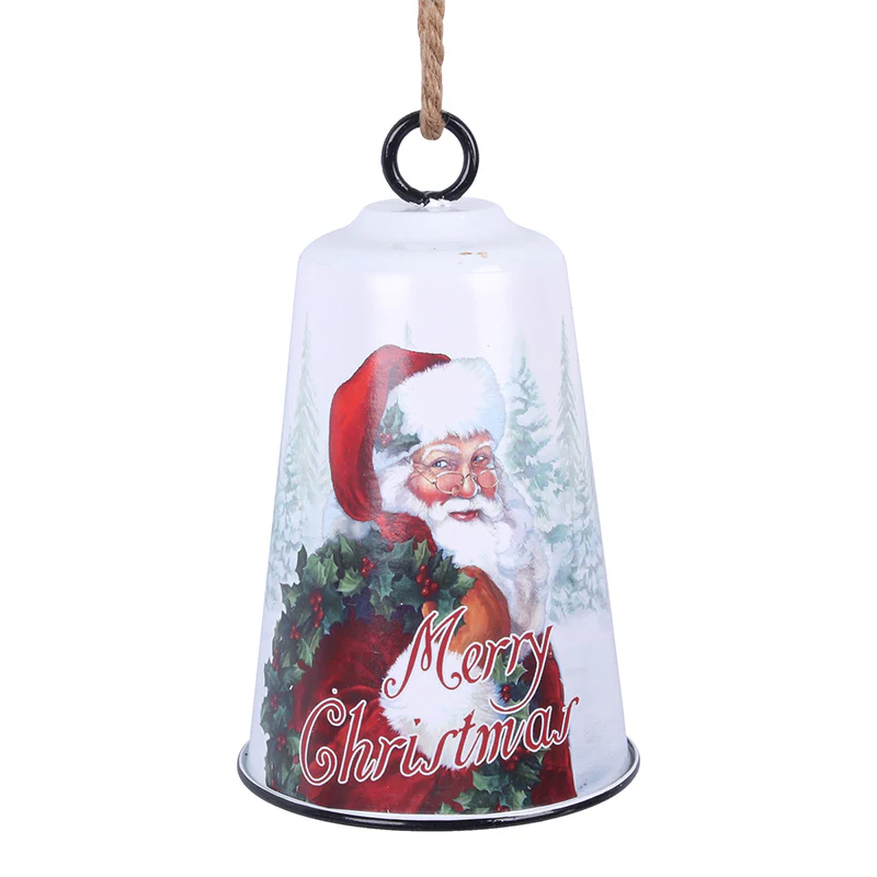 METAL BELL W/SANTA DECAL 12.5x20.5CM