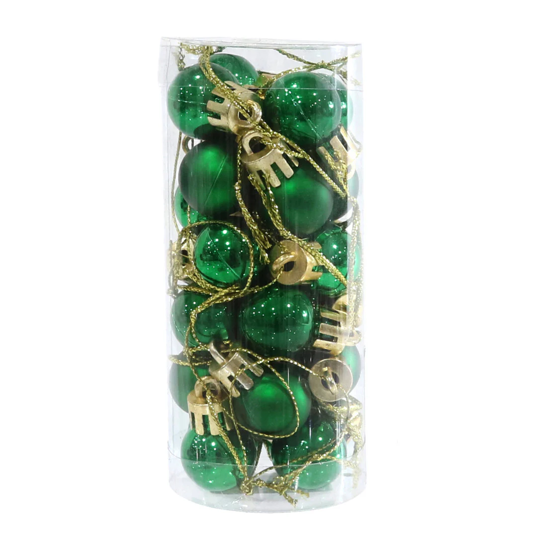 Mini Baubles 2cm 24pk Assorted - Image 2