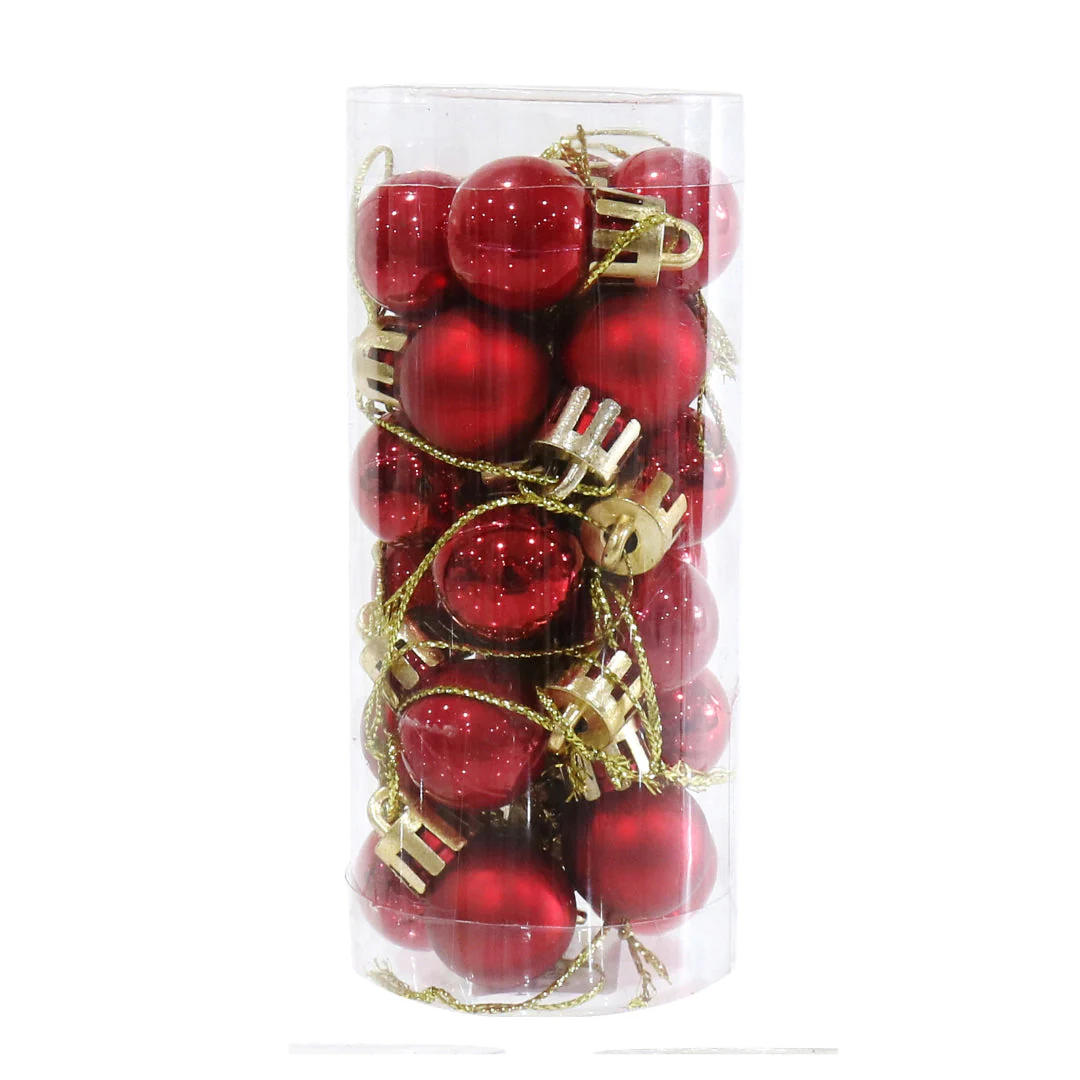 Mini Baubles 2cm 24pk Assorted - Image 3