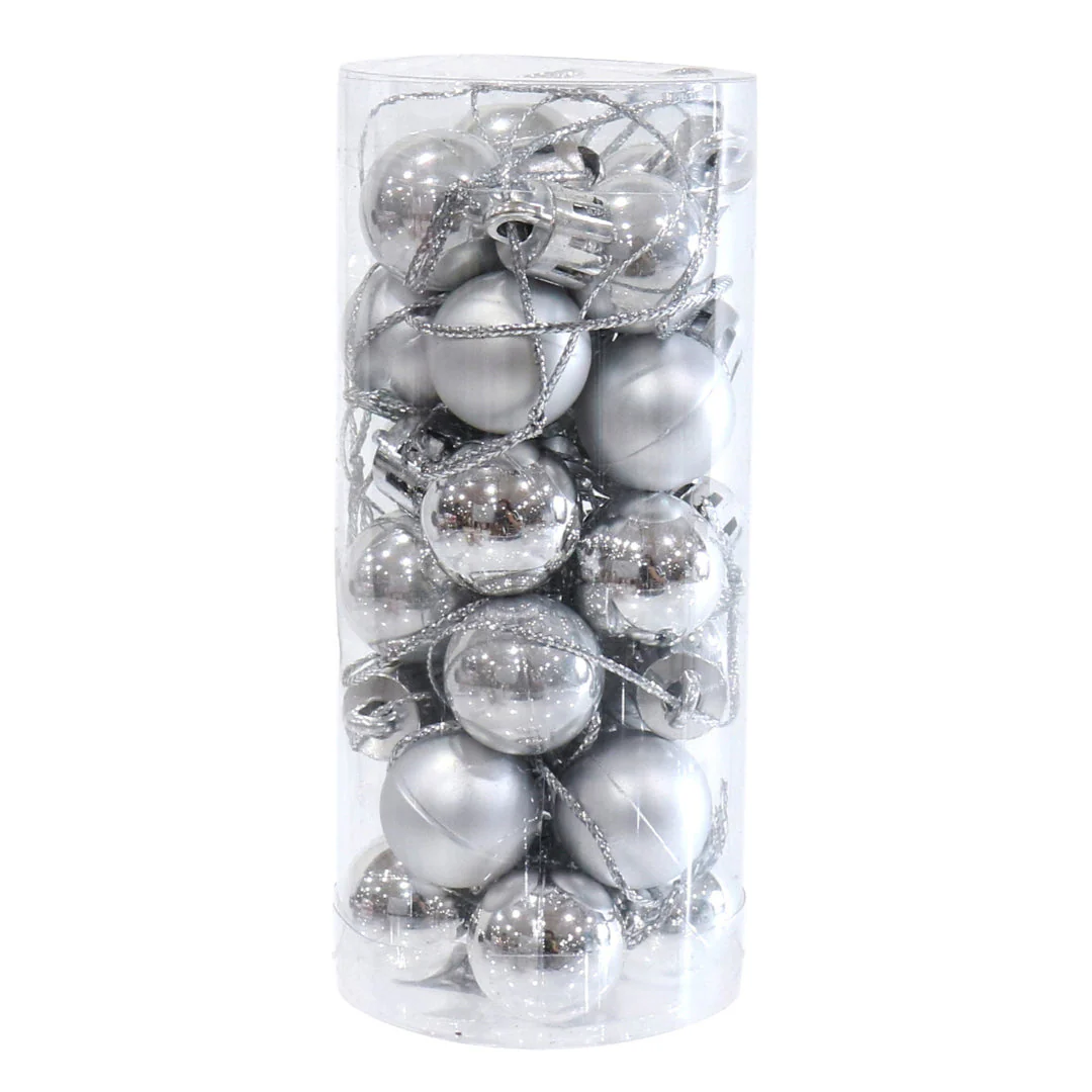 Mini Baubles 2cm 24pk Assorted - Image 4
