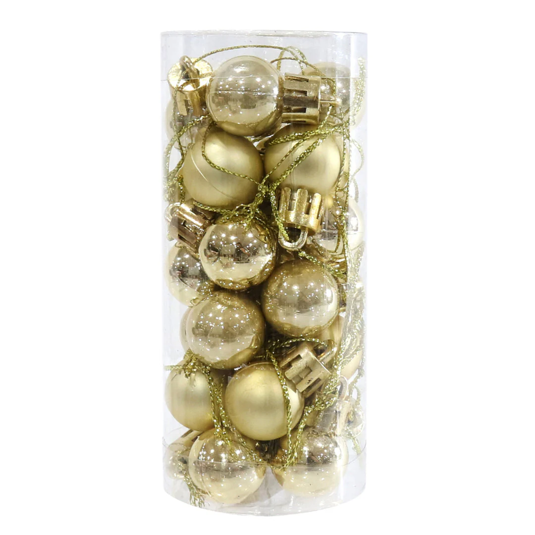 Mini Baubles 2cm 24pk Assorted - Image 6