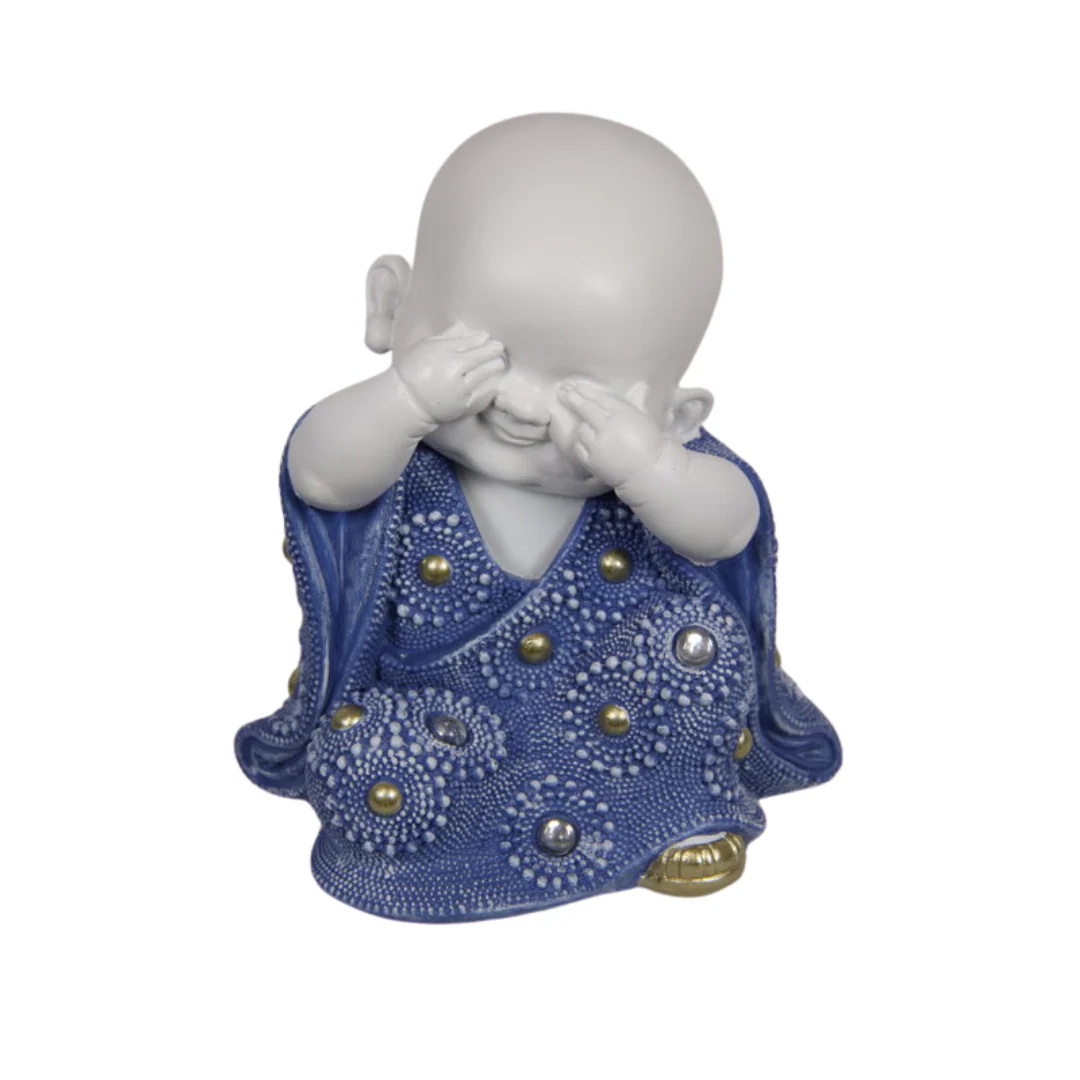 Miniature Buddha Blue/White 16cm Assorted - Image 4