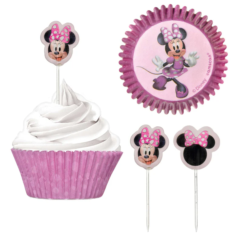 Minnie Mouse Forever Cupcake Cases & Picks Set 24Pk