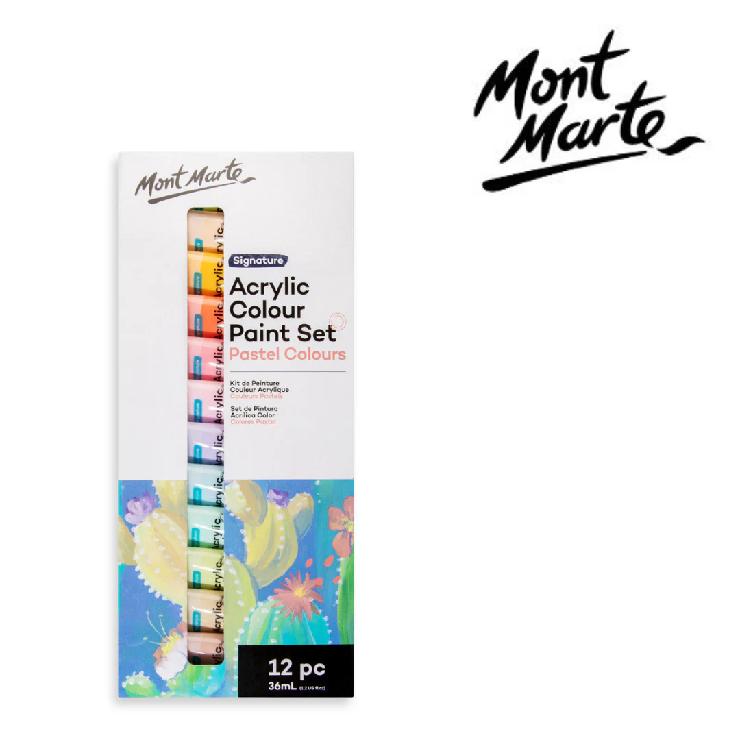 MM Acrylic Colour Pastel Colours 12pc x 36ml