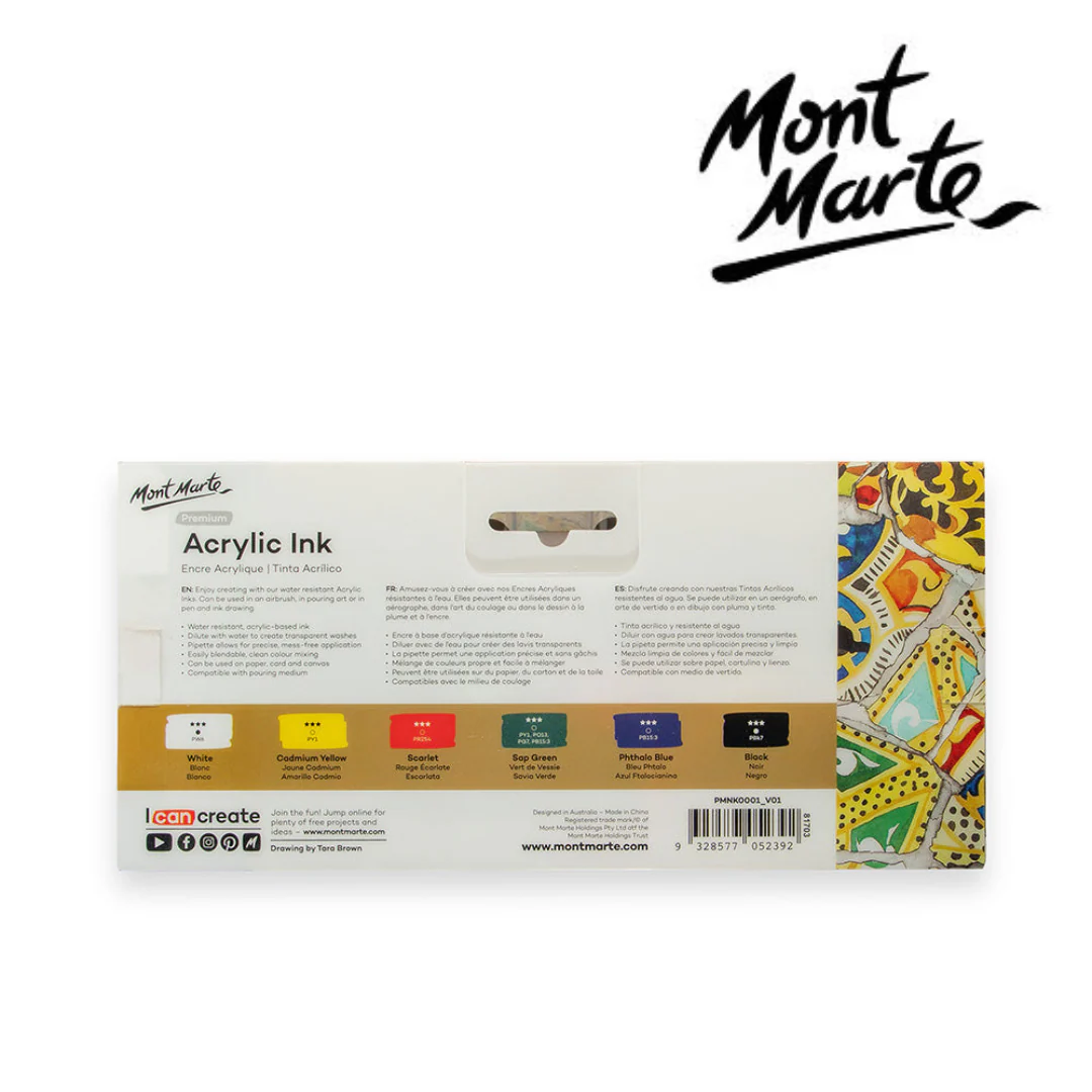 MM Acrylic Ink 6pc x 20ml - Image 3