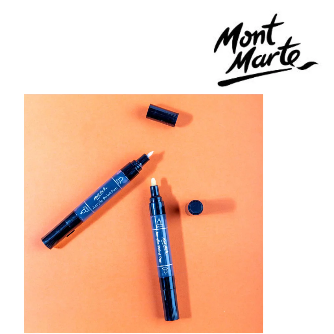 MM Acrylic Paint Pens Dual Tip Black 2pc - Image 5