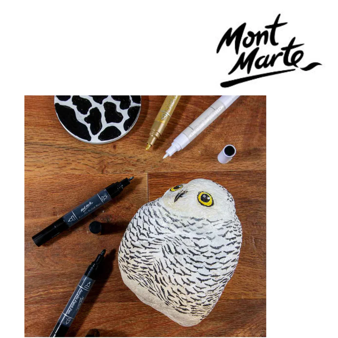 MM Acrylic Paint Pens Dual Tip Black 2pc - Image 7