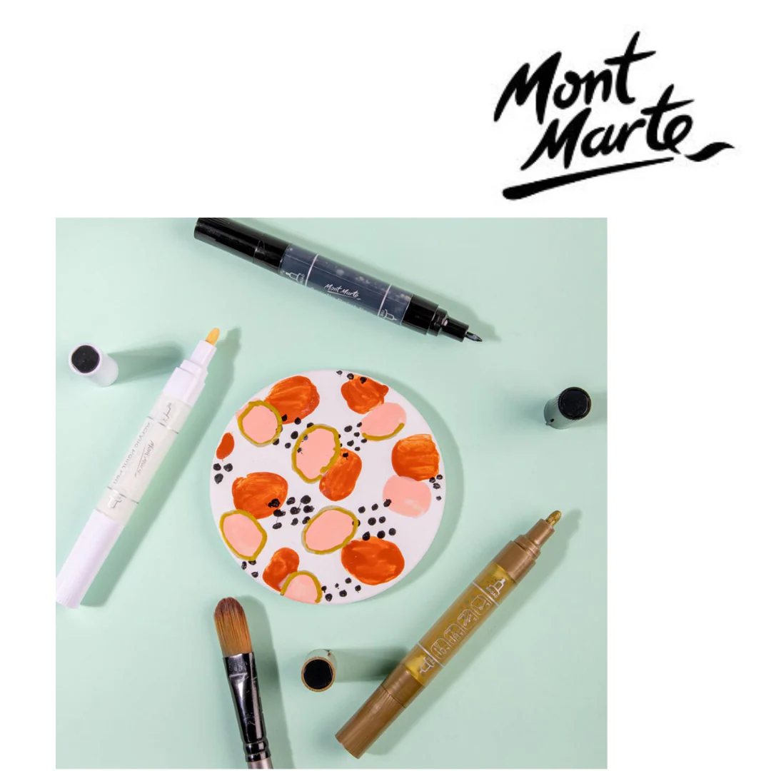 MM Acrylic Paint Pens Dual Tip Gold 2pc - Image 7