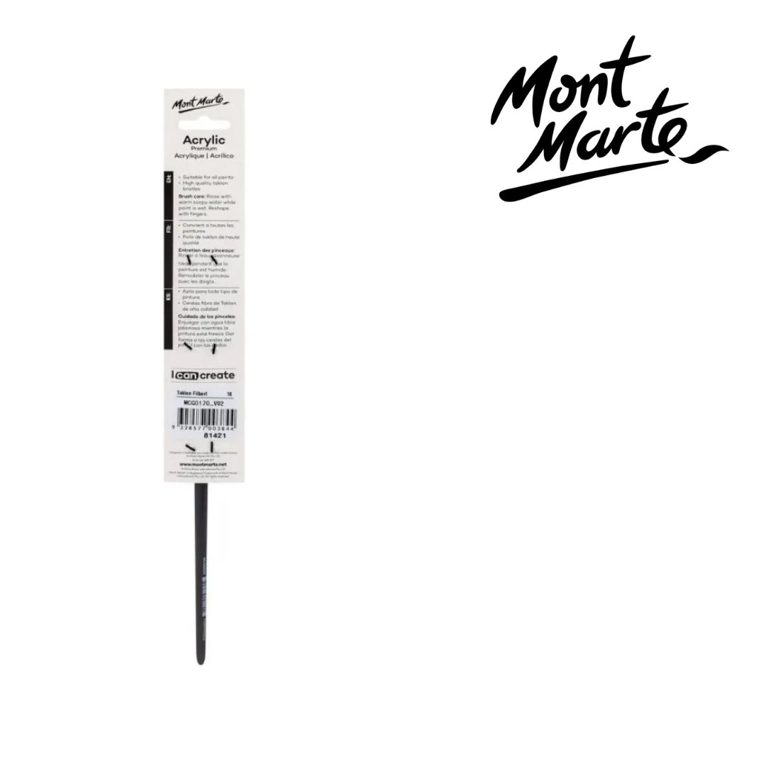 MM Artist Brush Taklon Filbert 16 - Image 2