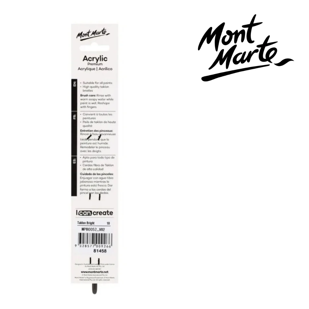 MM Artist Brush Taklon Short Bright 10 - Image 2