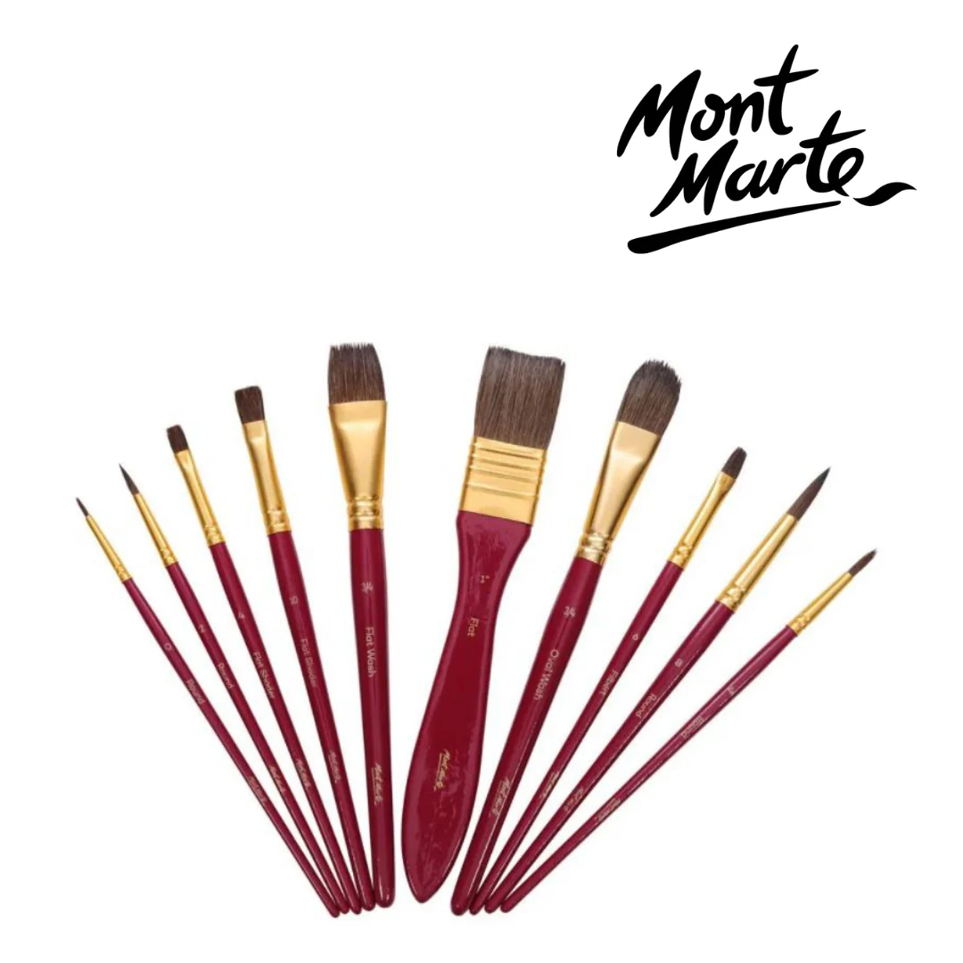 MM Brush Set in Wallet 11pc Watercolour - Image 6
