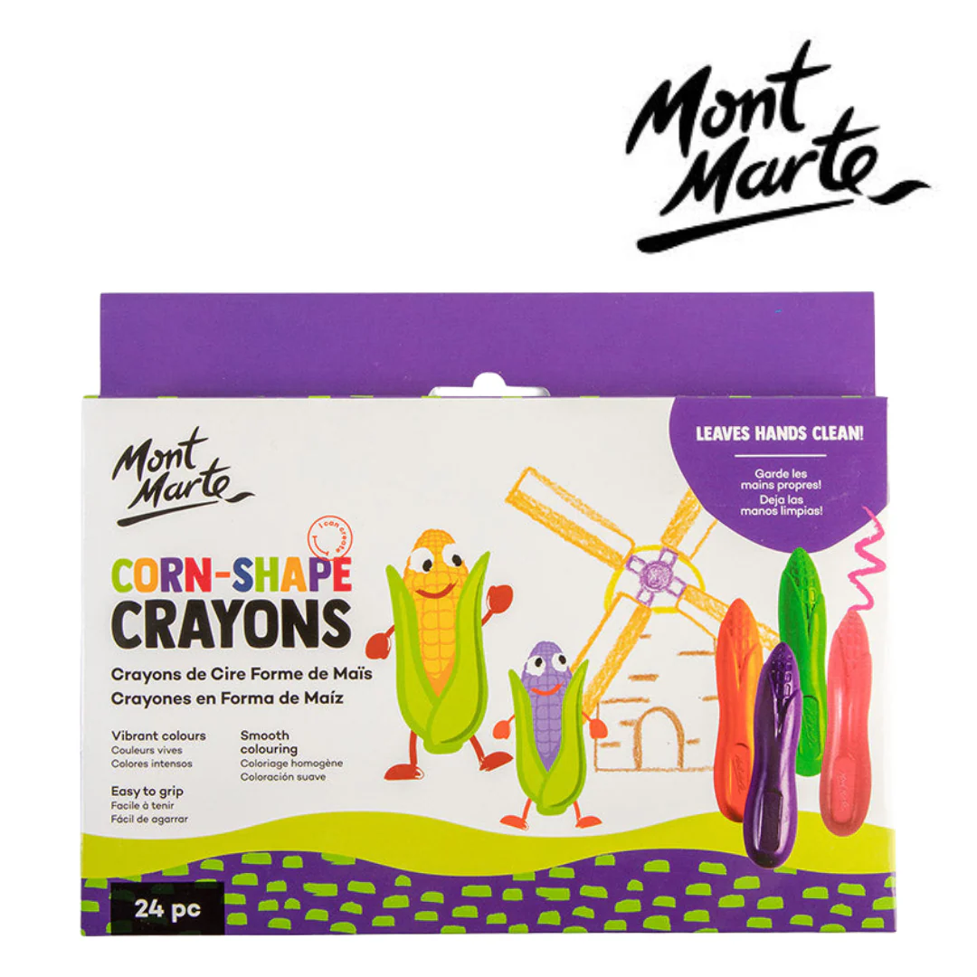 MM Corn-Shape Crayons 24pc