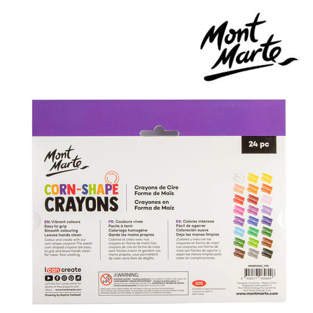 MM Corn-Shape Crayons 24pc - Image 2
