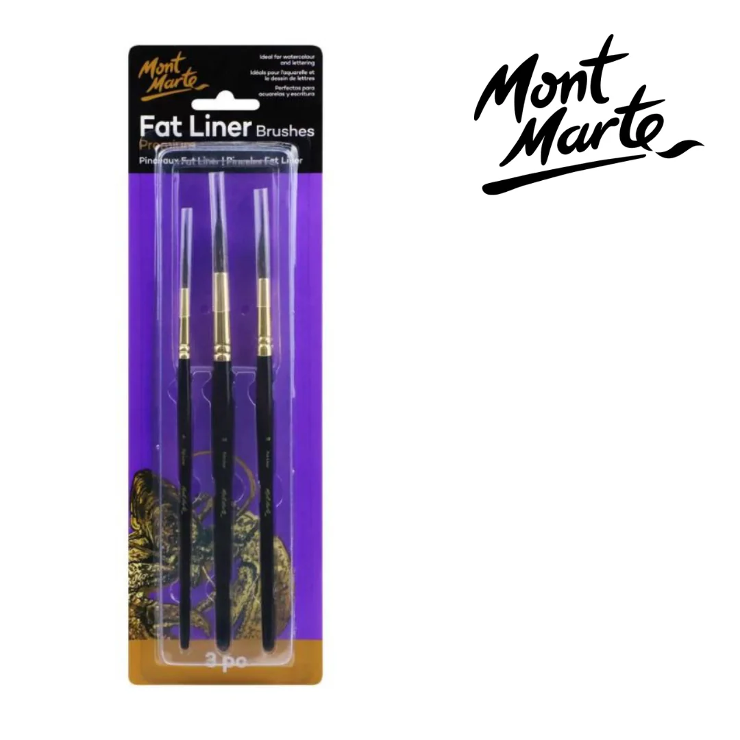MM Fat Liner Brush Set Taklon/Squirrel 16/10/6