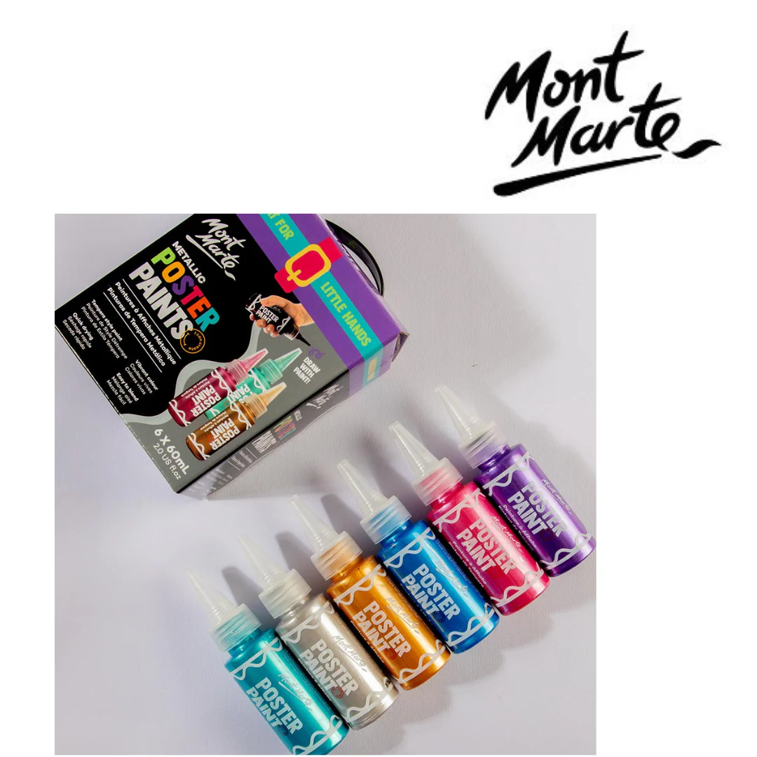 MM Metallic Poster Paint Set 6pc x 60ml - Image 4