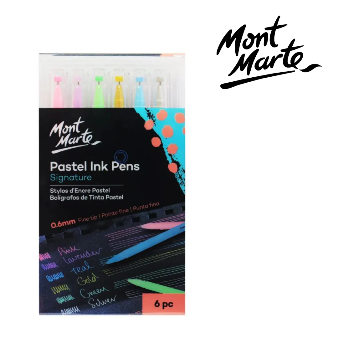MM Pastel Ink Pens Fine Tip 6pc