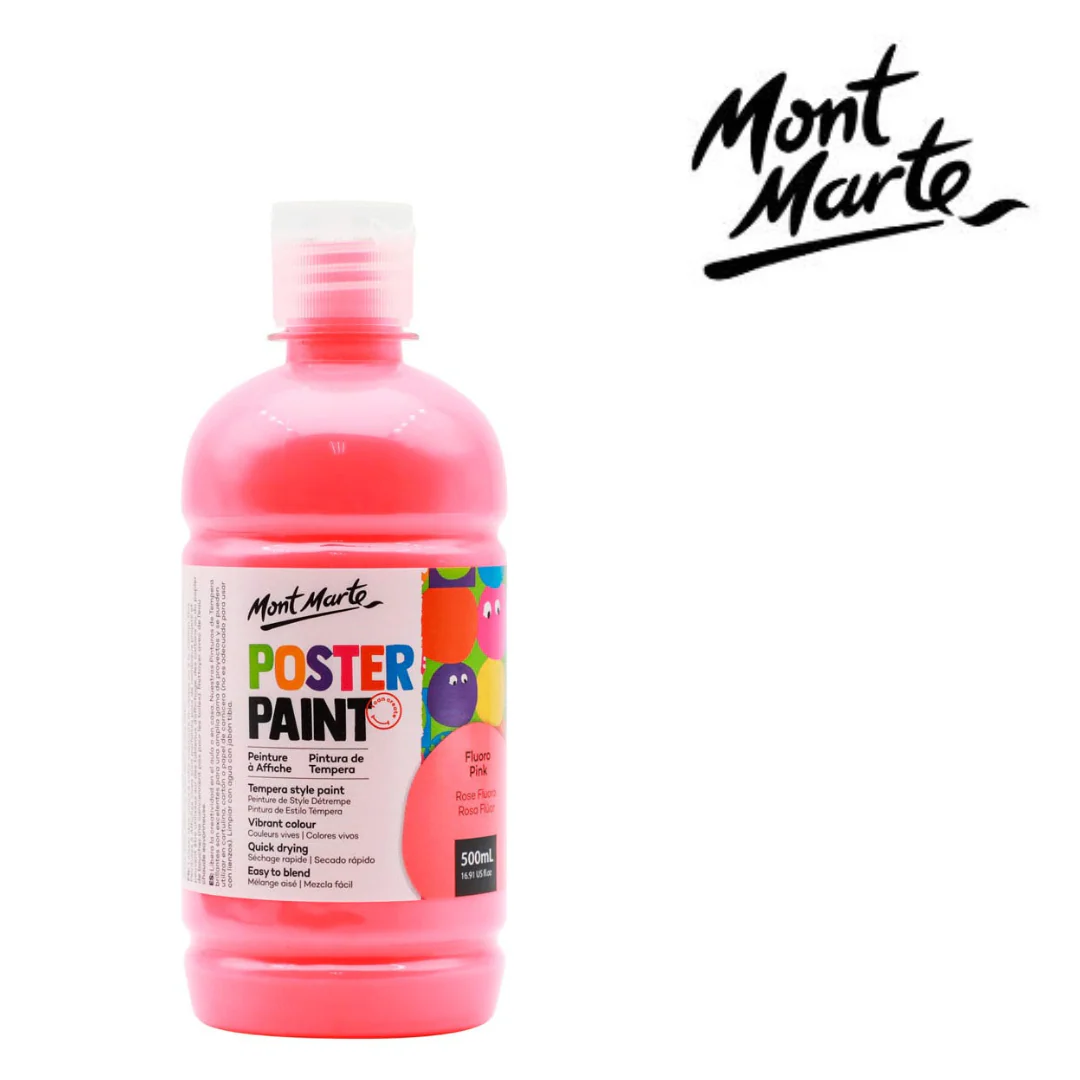 MM Poster Paint 500ml Fluoro Pink