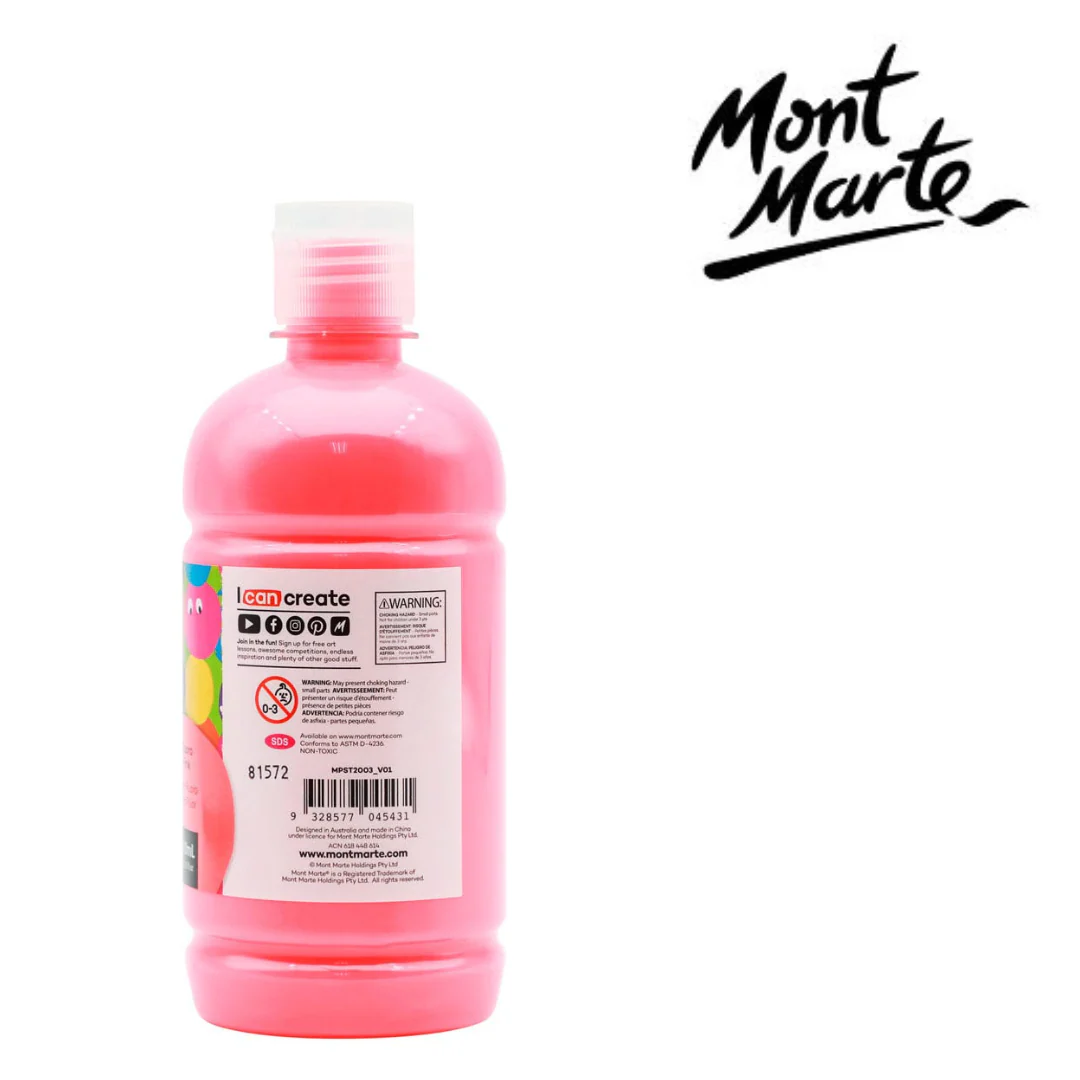 MM Poster Paint 500ml Fluoro Pink - Image 2