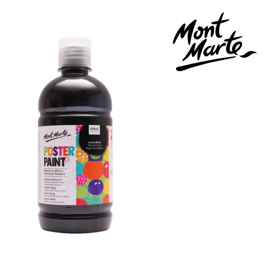 MM Poster Paint 500ml Lamp Black
