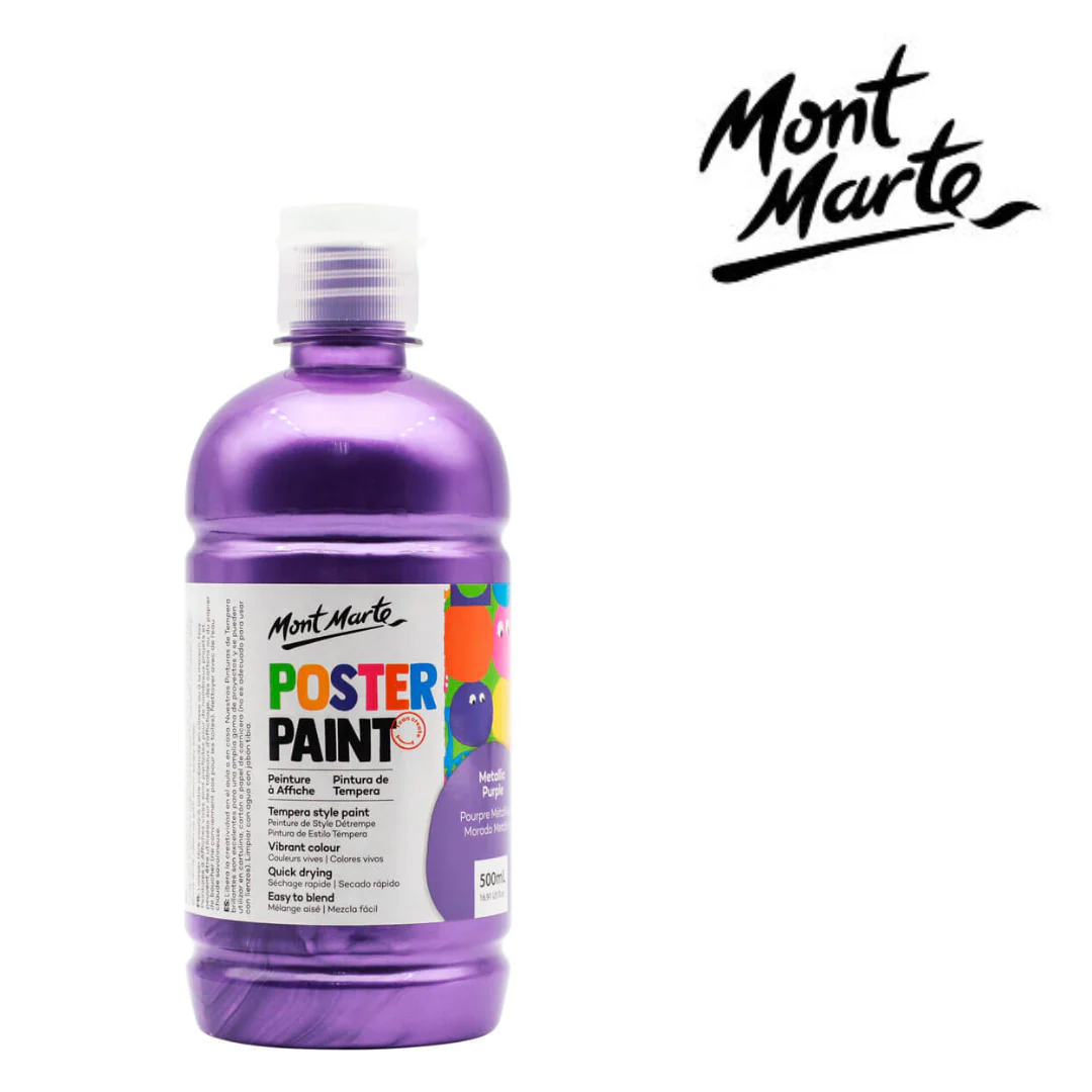 MM Poster Paint 500ml Metallic Purple