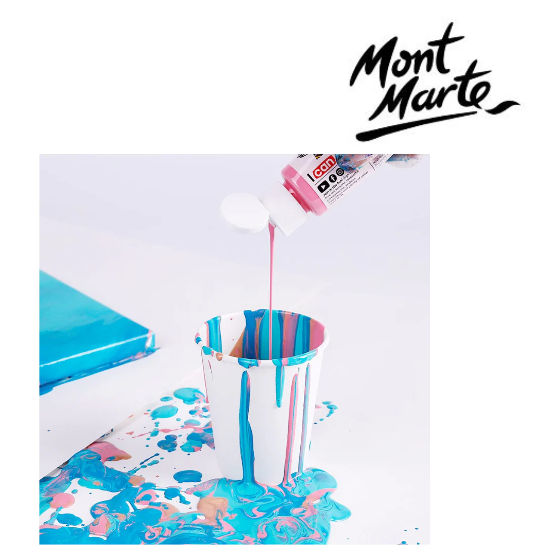 MM Pouring Acrylic 4pc x 60ml Flamingo - Image 4