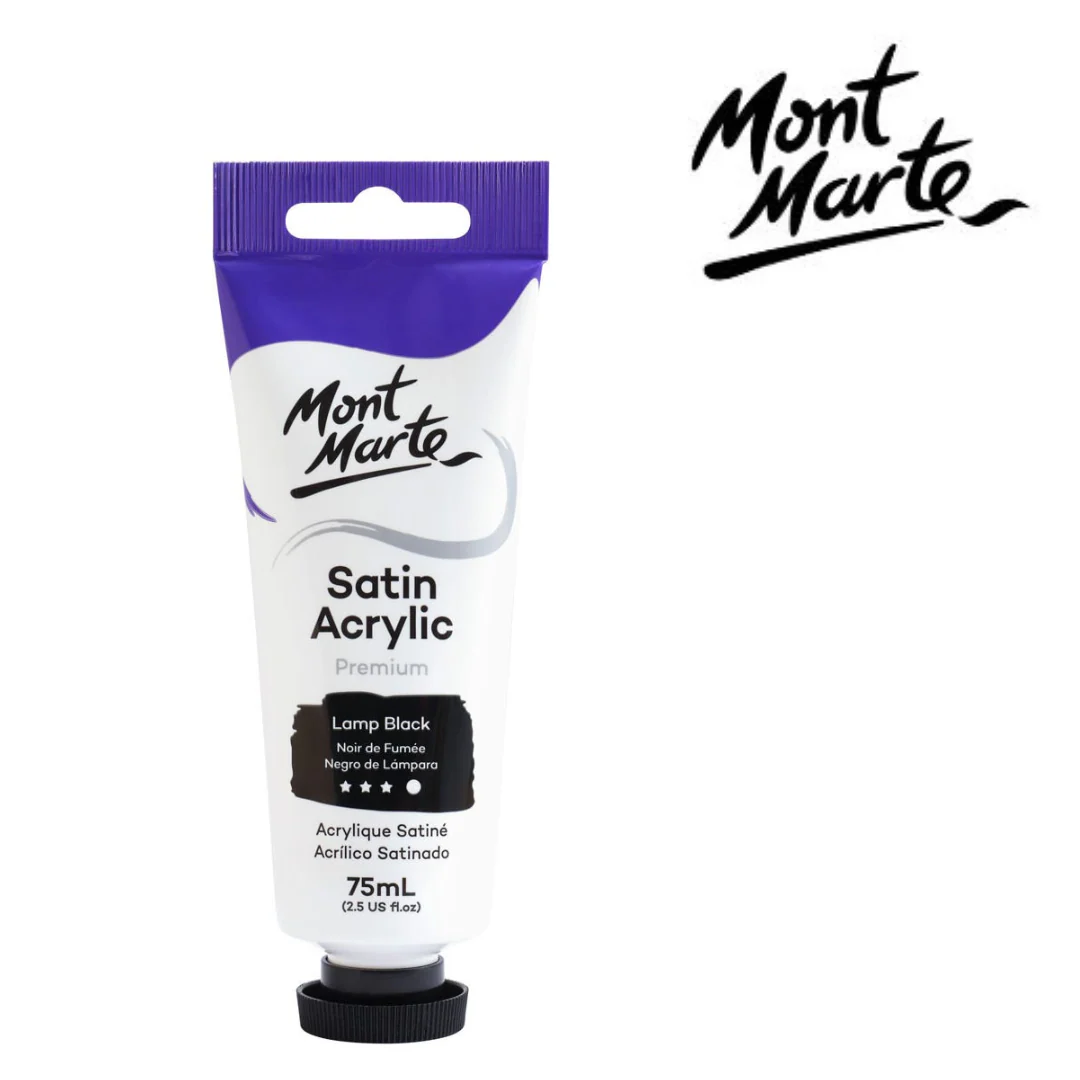 MM Satin Acrylic 75ml - Lamp Black
