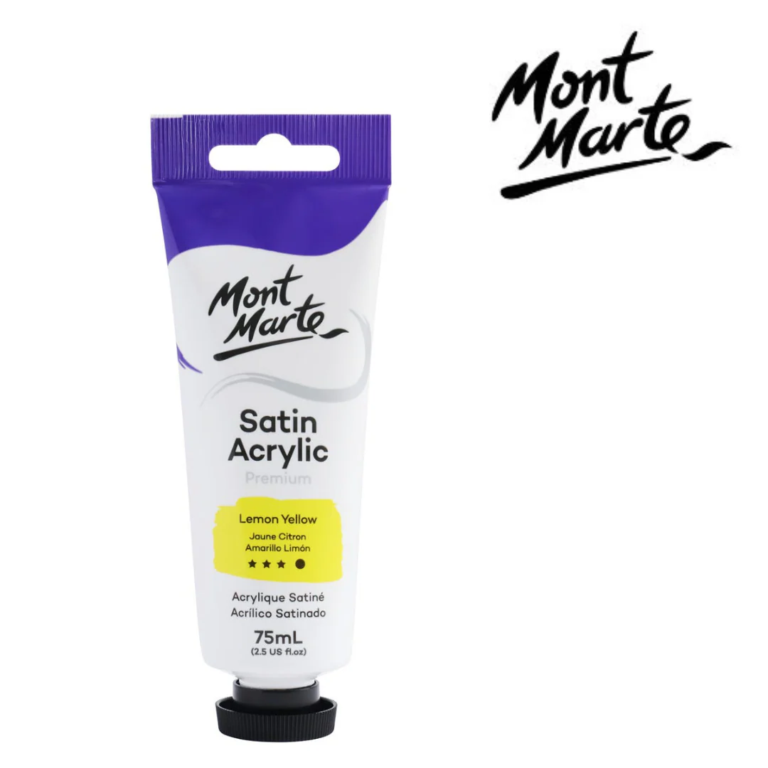 MM Satin Acrylic 75ml Lemon Yellow