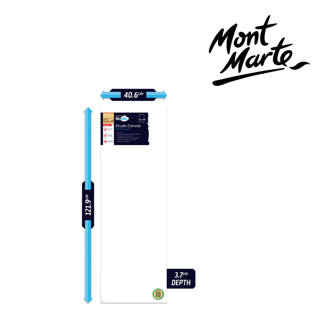 MM Signature Canvas Pine Frame D.T. 40.6x121.9cm