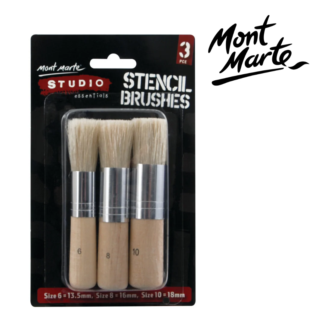 MM Stencil Brushes 3pc