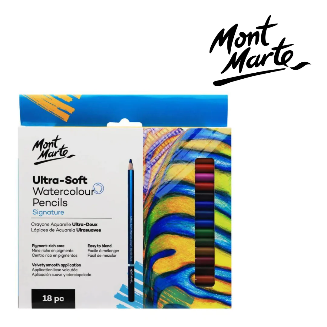 MM Ultra-Soft Watercolour Pencils 18pc