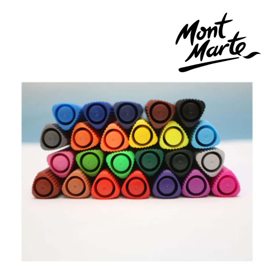MM Watercolour Markers 24pc Tri Grip in Case - Image 2