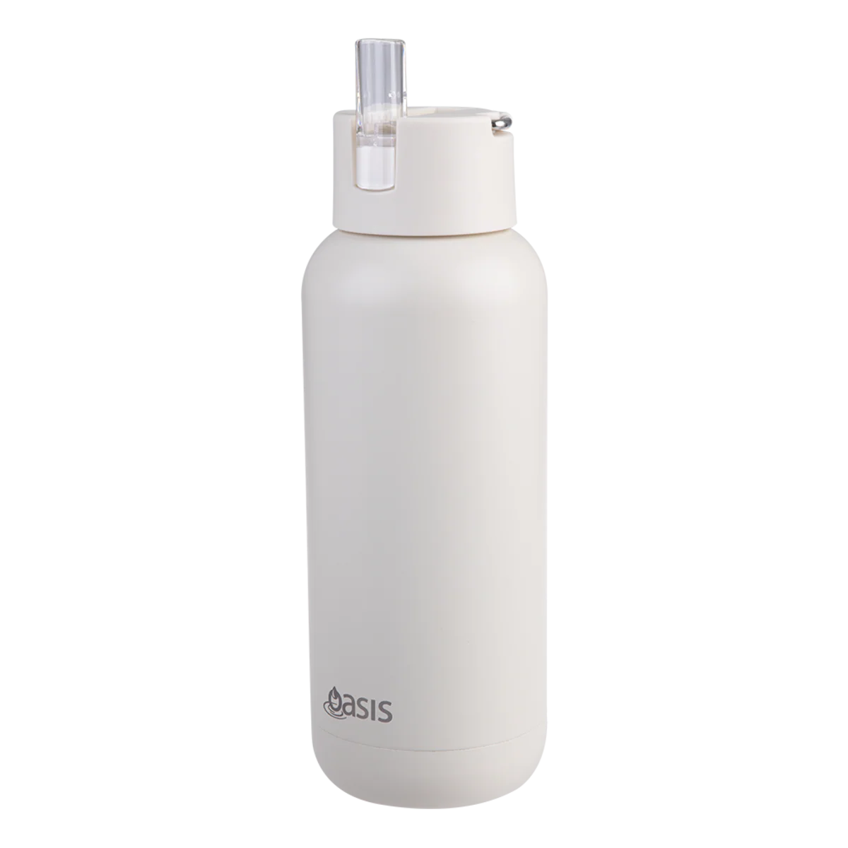 Oasis Moda Ceramic Lined Stainless Steel Triple Wall Insulated Drink Bottle with straw 1 Litre Alabaster - Image 4