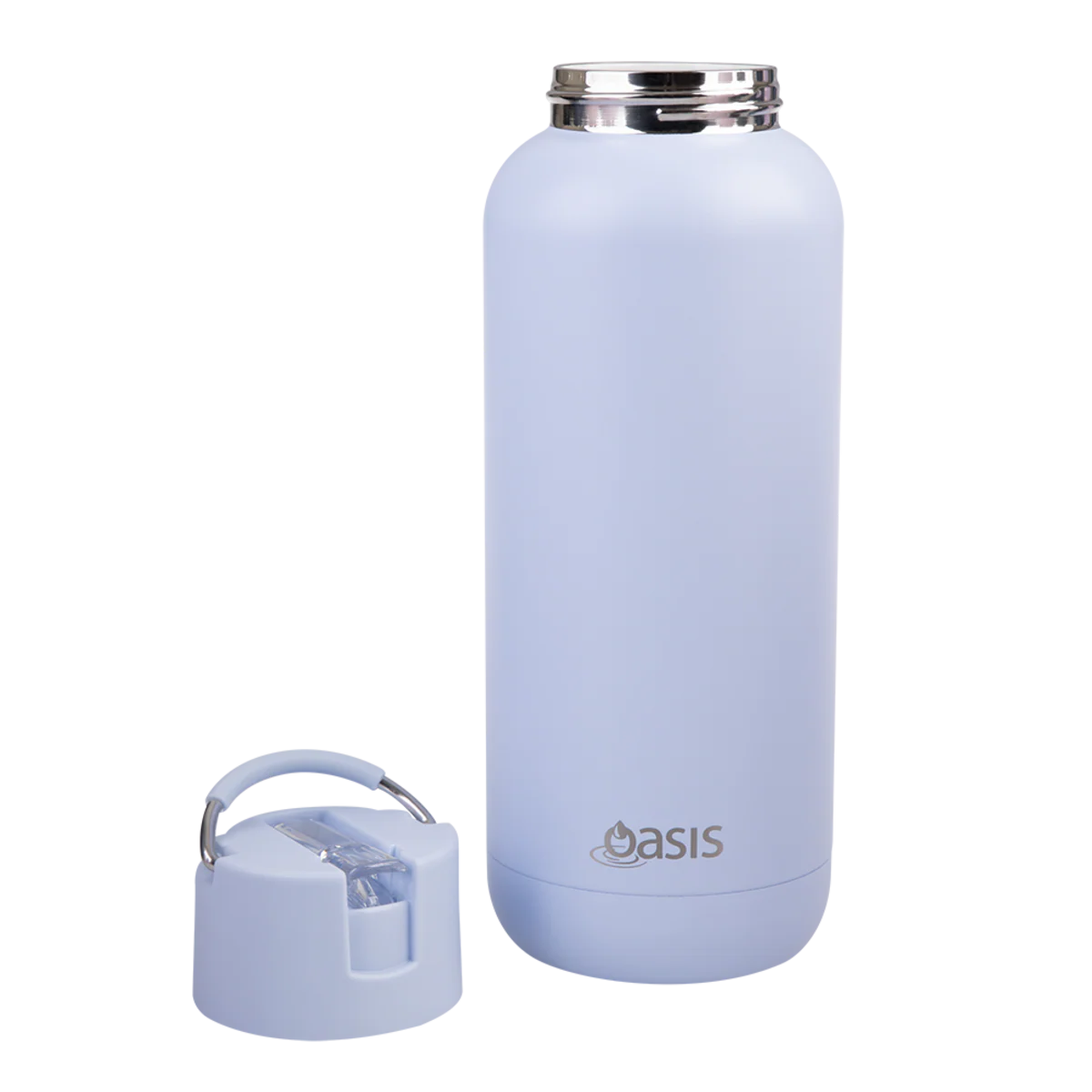 Oasis Moda Ceramic Lined Stainless Steel Triple Wall Insulated Drink Bottle with straw 1 Litre Periwinkle - Image 10
