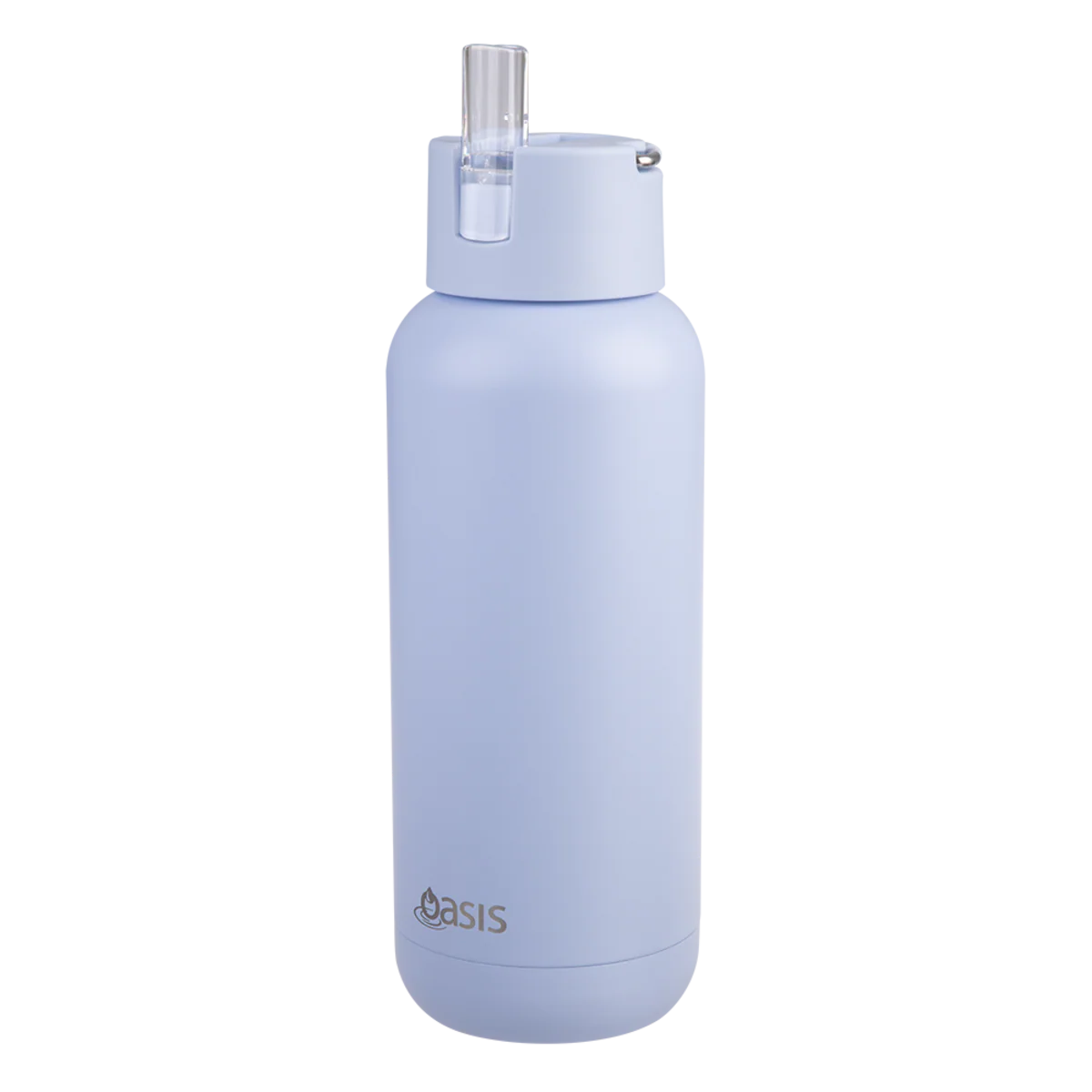 Oasis Moda Ceramic Lined Stainless Steel Triple Wall Insulated Drink Bottle with straw 1 Litre Periwinkle - Image 4