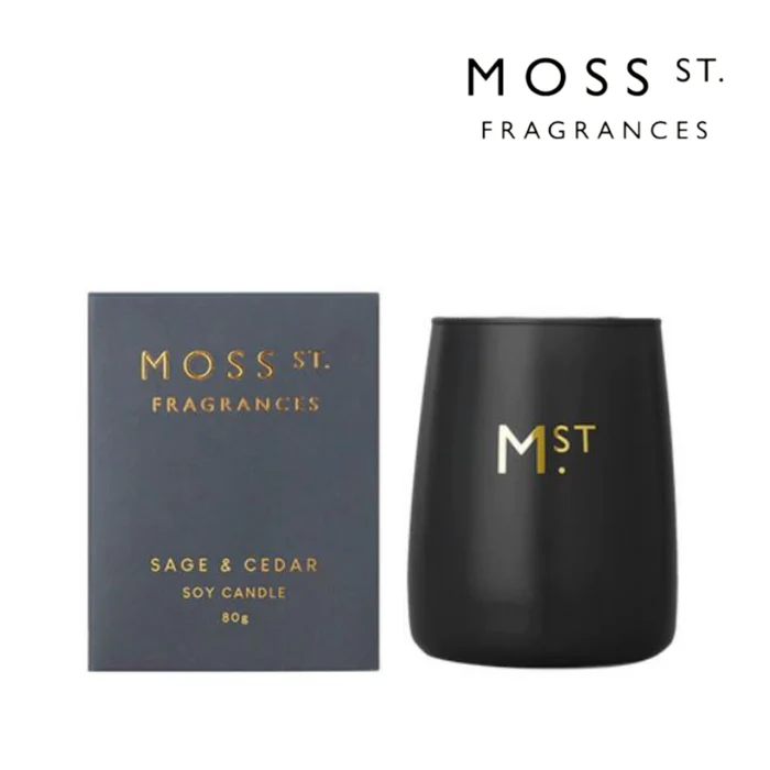Moss St. Sage and Cedar Soy Candle 80g