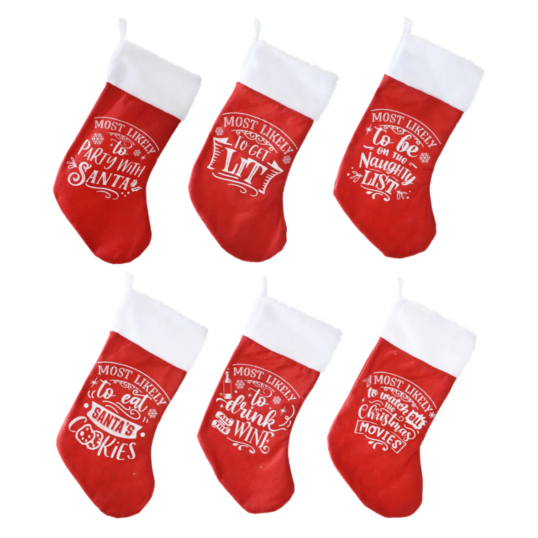Most Likely To Stocking Printed 46cm Assorted - Image 2