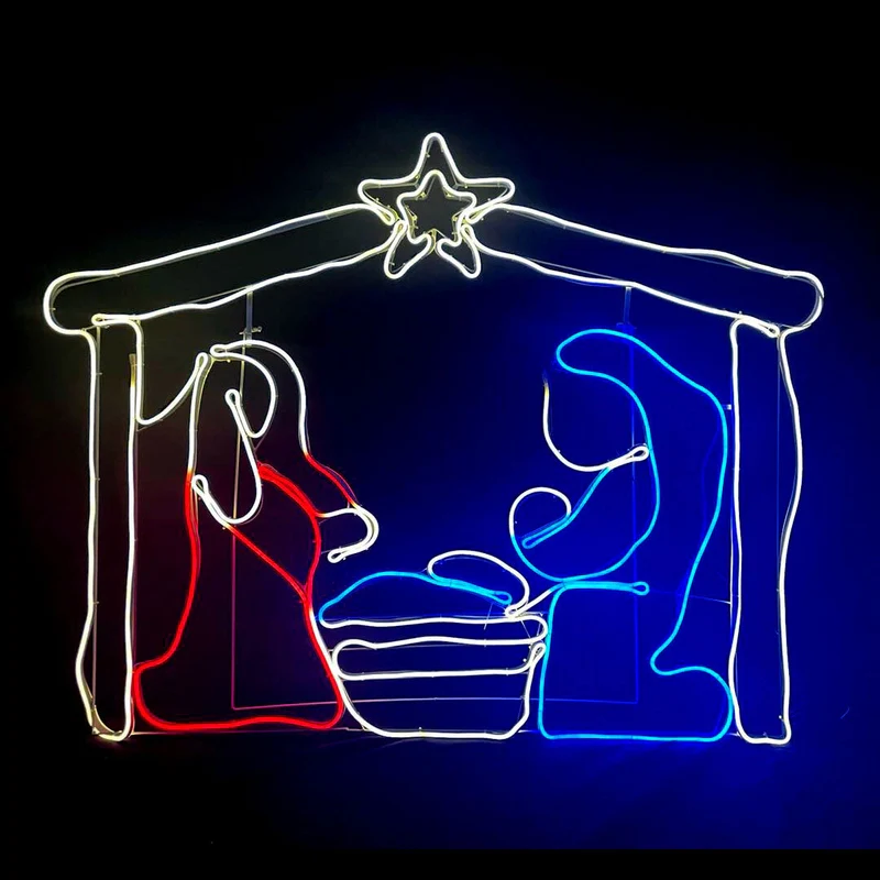 NEON LIGHT JESUS FAMILY 16M