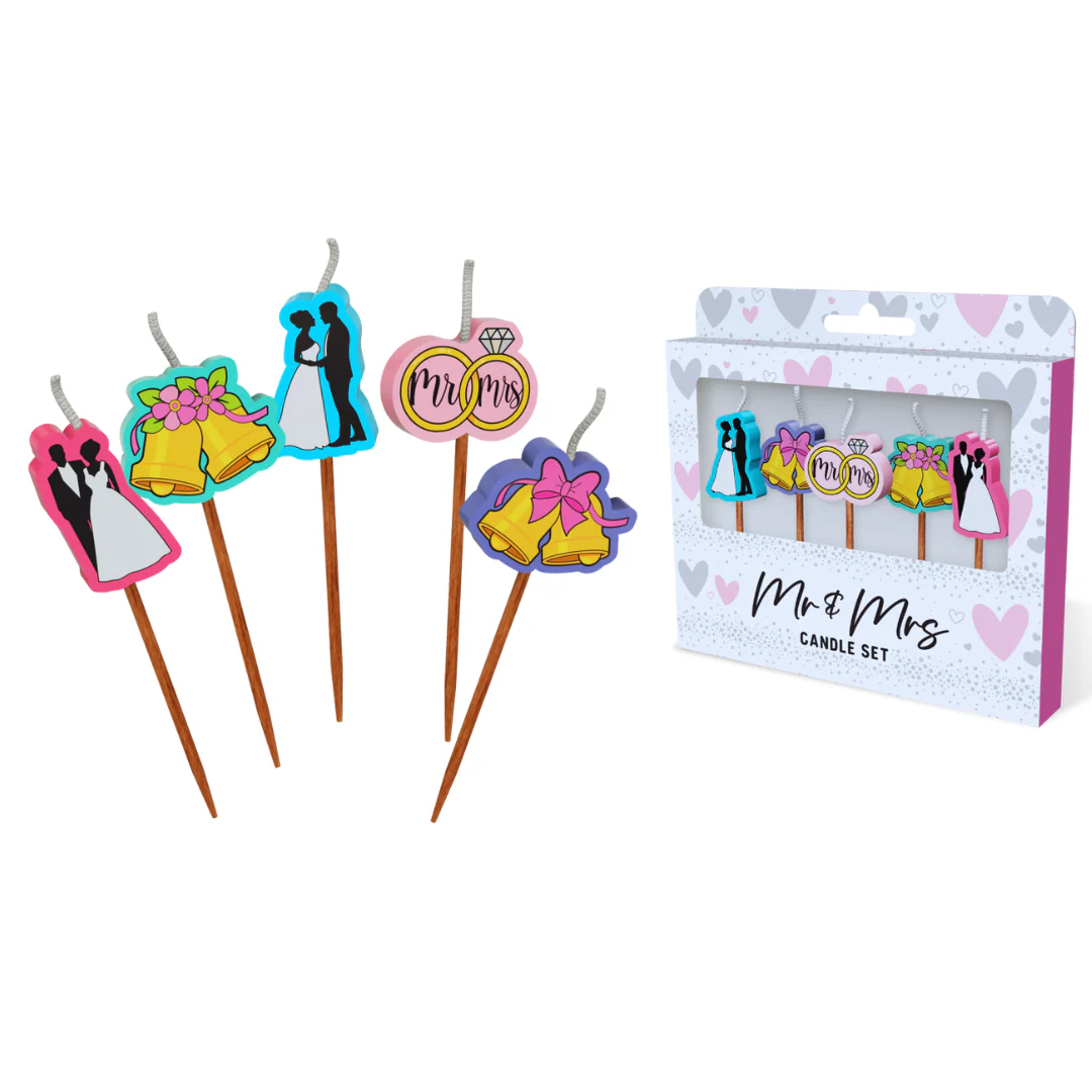 Mr and Mrs Novelty Candle Pack