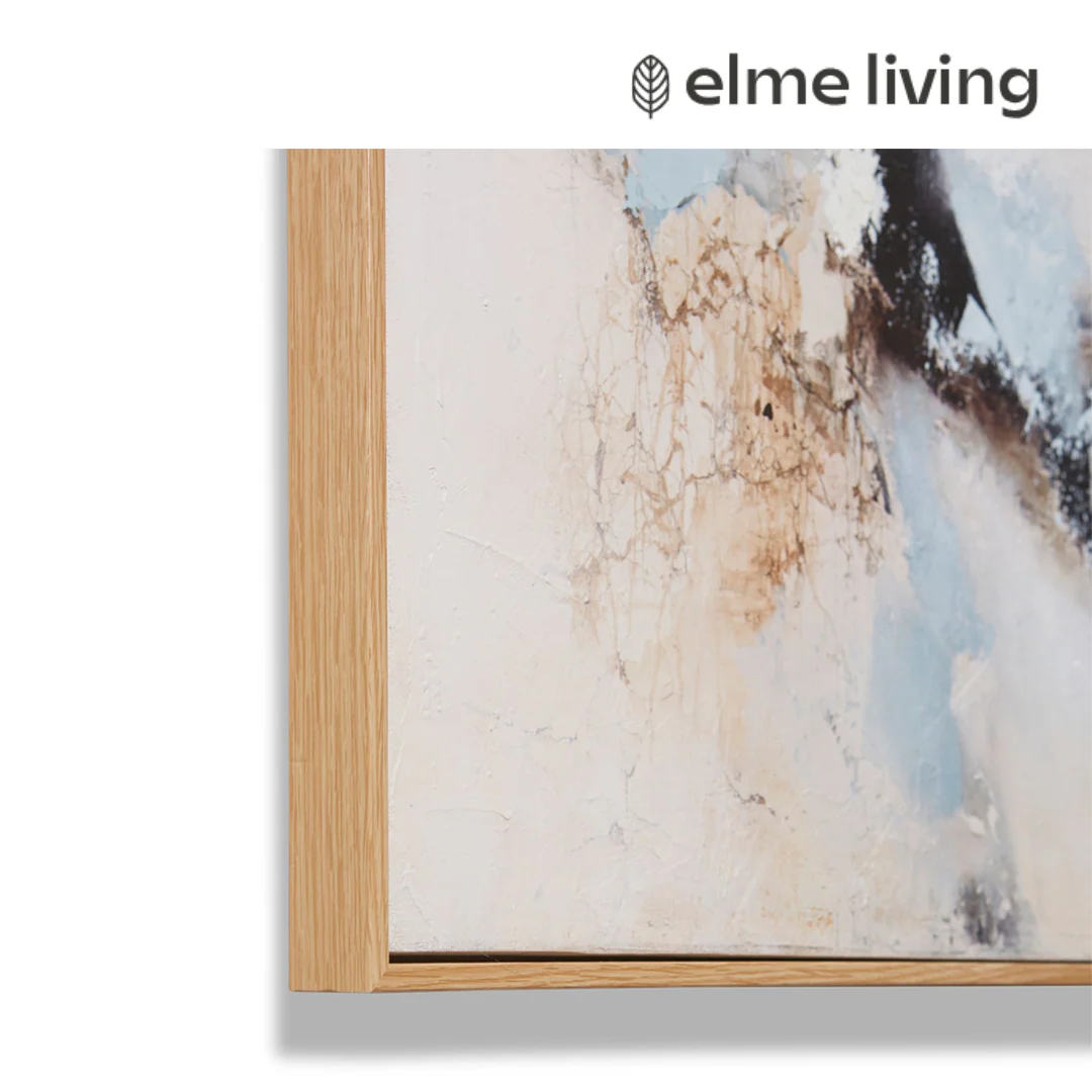 Murky Hand Painted Wall Art Brown 60x4x90cm - Image 2
