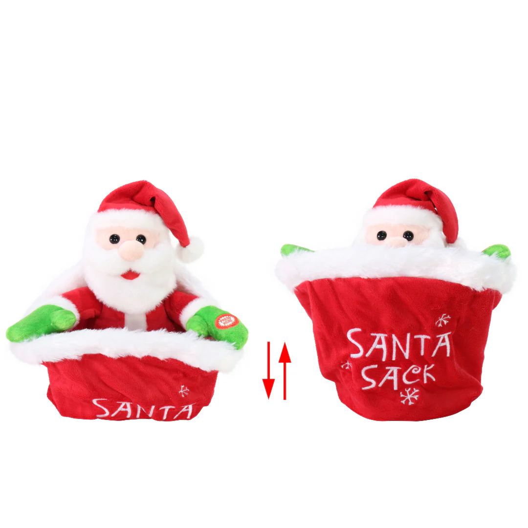 Musical Hide N Seek Santa In Sack 25cm - Image 2
