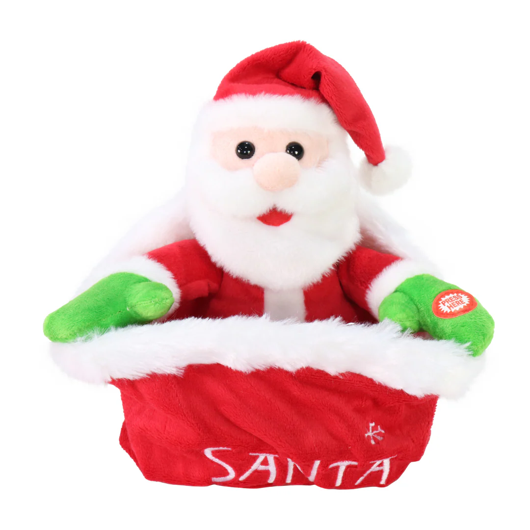 Musical Hide N Seek Santa In Sack 25cm - Image 3