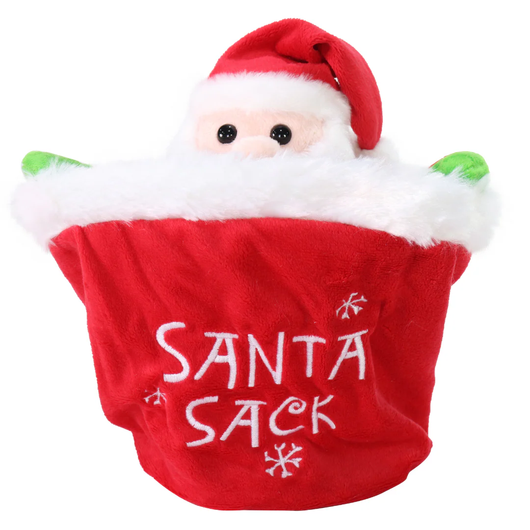 Musical Hide N Seek Santa In Sack 25cm - Image 4